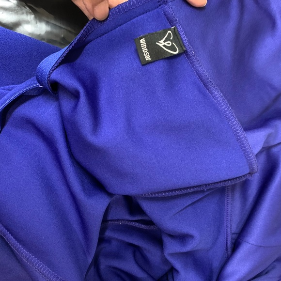 Windsor Peplum Blue royal Long Dress Gown Formal Evening Bodycon Small - Picture 10 of 10